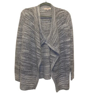 Loft heather grey cozy open wrap cardigan